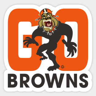 Cleveland Browns BullDawg - Go Browns! Growler Sticker